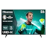 Hisense 43E6NT 108cm (43 Zoll) Fernseher, 4K UHD Smart TV, Precision Colour, HDR, Dolby Vision, 60Hz, Triple Tuner DVB-C/S/S2/T/T2, WiFi, HDMI 2.1, Bluetooth, Alexa Built-in, Schwarz, [2024]